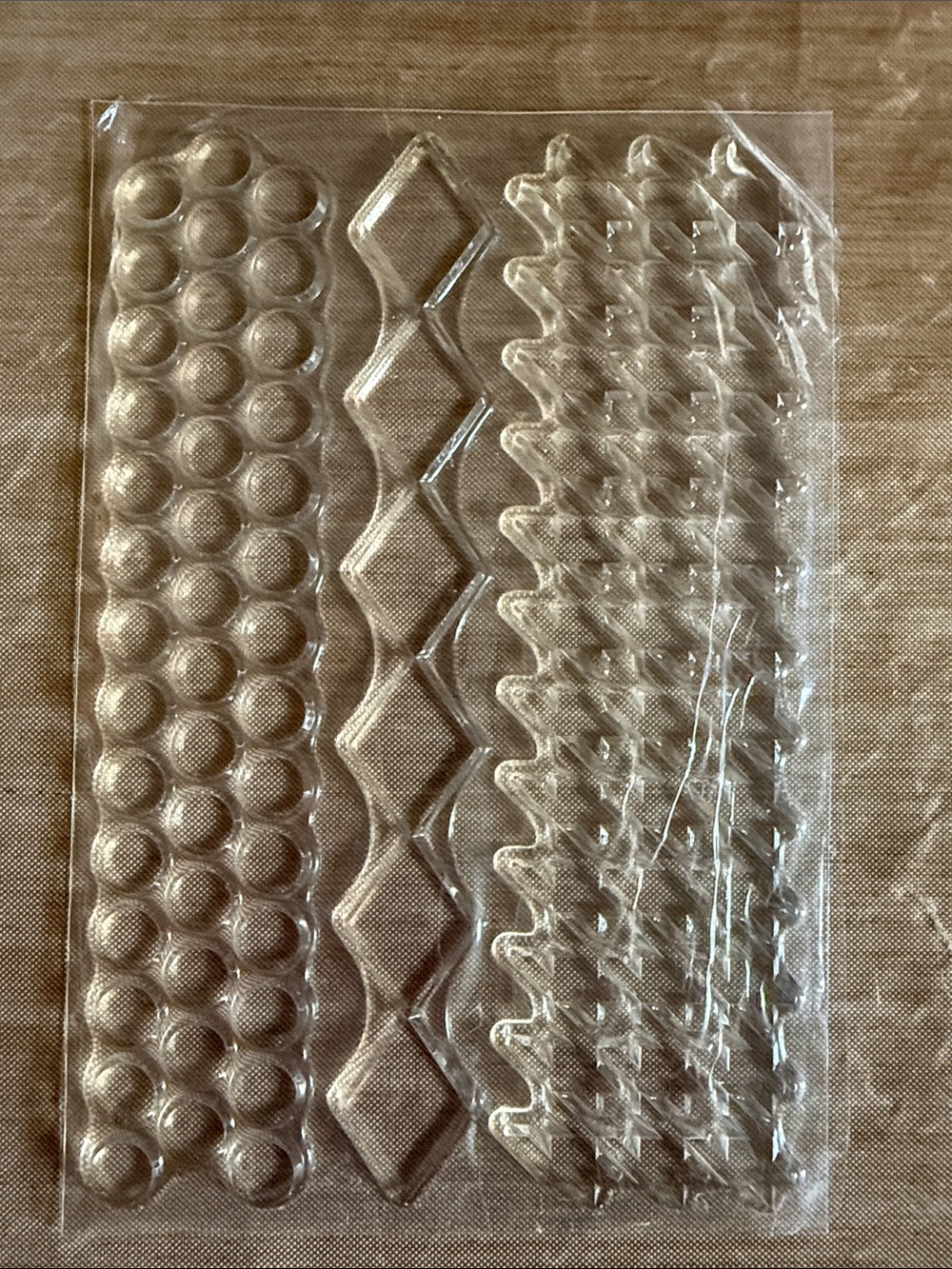 Clear Silicone Stamp Set - Bubble, Diamond, Chevron Patterns